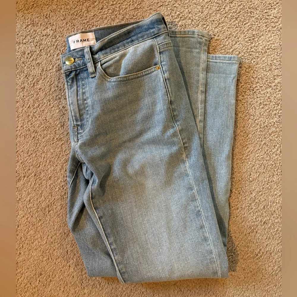 Frame Denim Light Wash straight Ankle Jeans size 25 - Picture 2 of 6